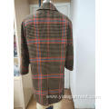 Men's Double Breasted Coat Men's Double Breasted Orange Houndstooth Coat Manufactory